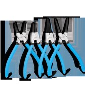 卡簧钳子挡圈钳多功能内外卡黄钳外直内直套装 外弯内弯撑圈钳子