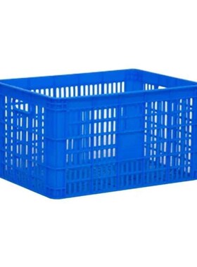 立采镂空周转箱塑k料筐安全运输保管货筐蓝色520框1个价3个起售