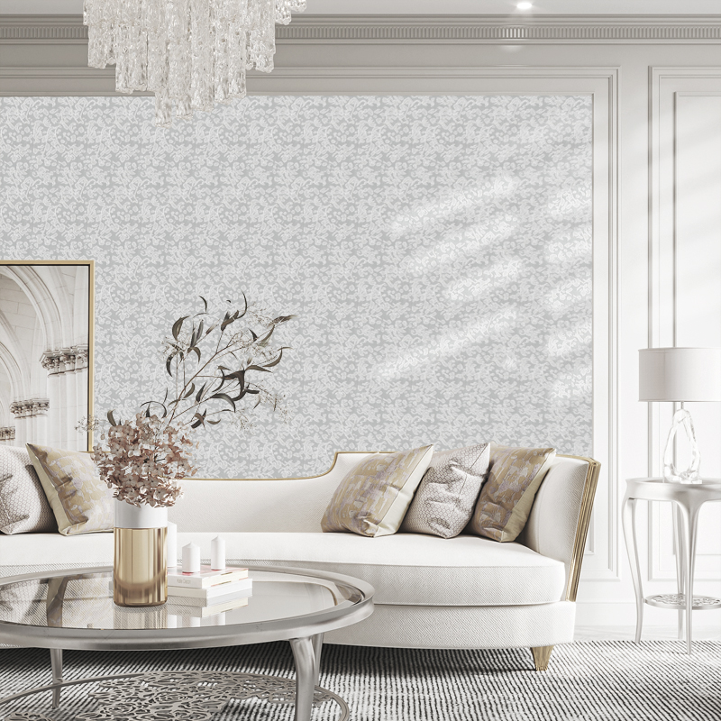 2023新款小提花加厚无缝墙布简约D现代防水客厅卧室防水壁布 花锦