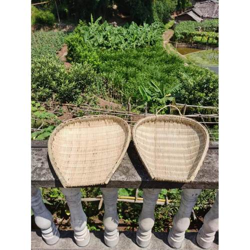 竹制品家用筲箕洗菜菜盛篮子家用洗菜筐手工簸箕沥米竹筐家用云