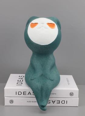 现代简约创意卡通小糖宝雕塑树脂样板房书房家居玄关软装饰品摆件