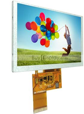 5寸TFT LCD彩色液晶显示屏/800x480点阵彩屏模块/可配触摸屏