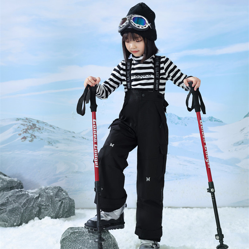 儿童羽绒连身服中大童滑雪服户外防寒保暖男童装抱婴袋裤女童羽绒