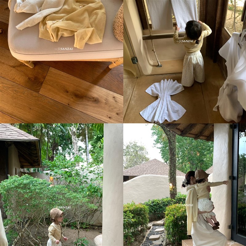 一只叁崽8036 圆扣毛衫女童春秋新款休闲百搭圆领长袖针织开衫