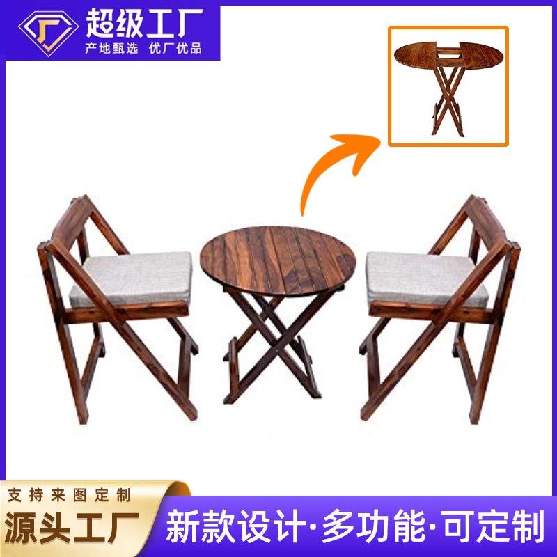 跨境热销折叠餐桌小户型家用可移动吃饭桌多功能伸缩收纳桌子