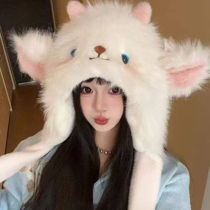 冬季秋季无檐小羊毛绒帽帽子