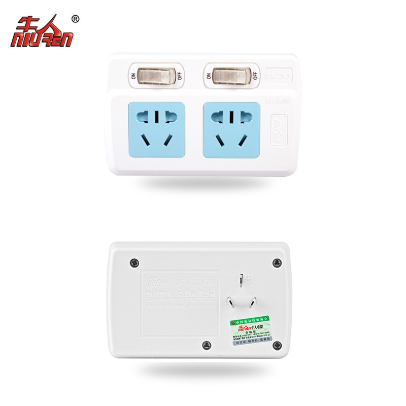 牛人无线插排 扩展转换插头电源插座转换器 一转二三多功能插线板