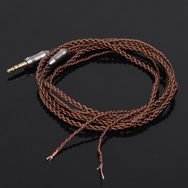 DIY耳机3.5mm维修替换线材UE四股编织线 LC-OFC无氧铜线芯升级线