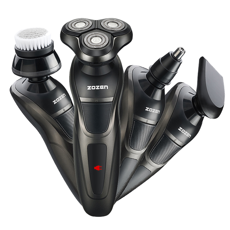 电动剃须刀充电式刮胡刀全身水洗三刀头胡须刀智能男士胡子刀usb