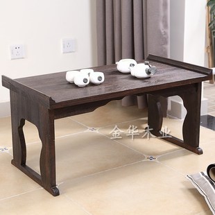 烧桐木折叠桌 日式 飘窗桌榻榻米茶几家用窗台小桌子炕桌地台琴桌
