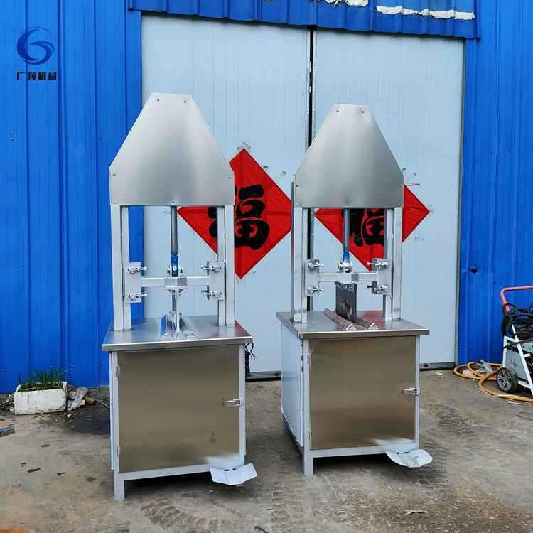 冷冻猪头加工设备家畜头一分为二猪头劈半机