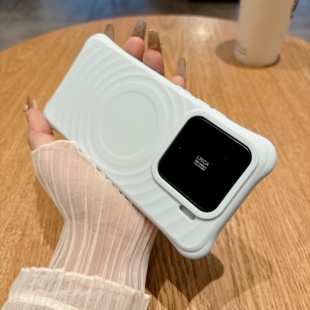 C家壳波漾磁吸液态硅胶适用小米15/14手机壳13奶黄色oppoFindx8亲肤软糯防滑耐脏四角加厚防摔X8pro高级感女