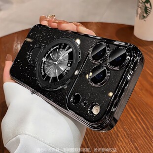 新品磁吸支架适用苹果17promax手机壳苹果16pro新款iphone17防摔保护套15/14pm透明闪粉超薄高级感13镜头膜12