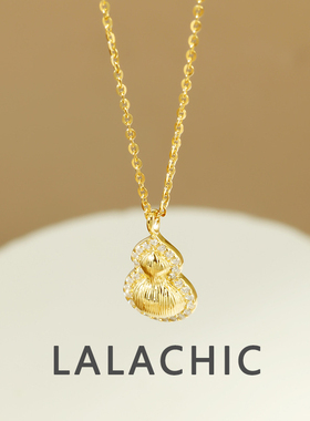 925纯银项链葫芦吊坠女轻奢高级感ins风毛衣链