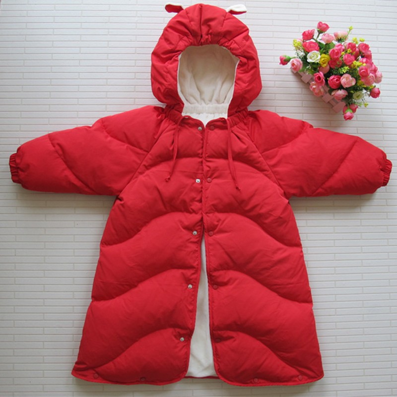 宝宝婴儿儿童羽绒披风抱被斗篷新生儿连体外出羽绒服加厚睡袋冬季