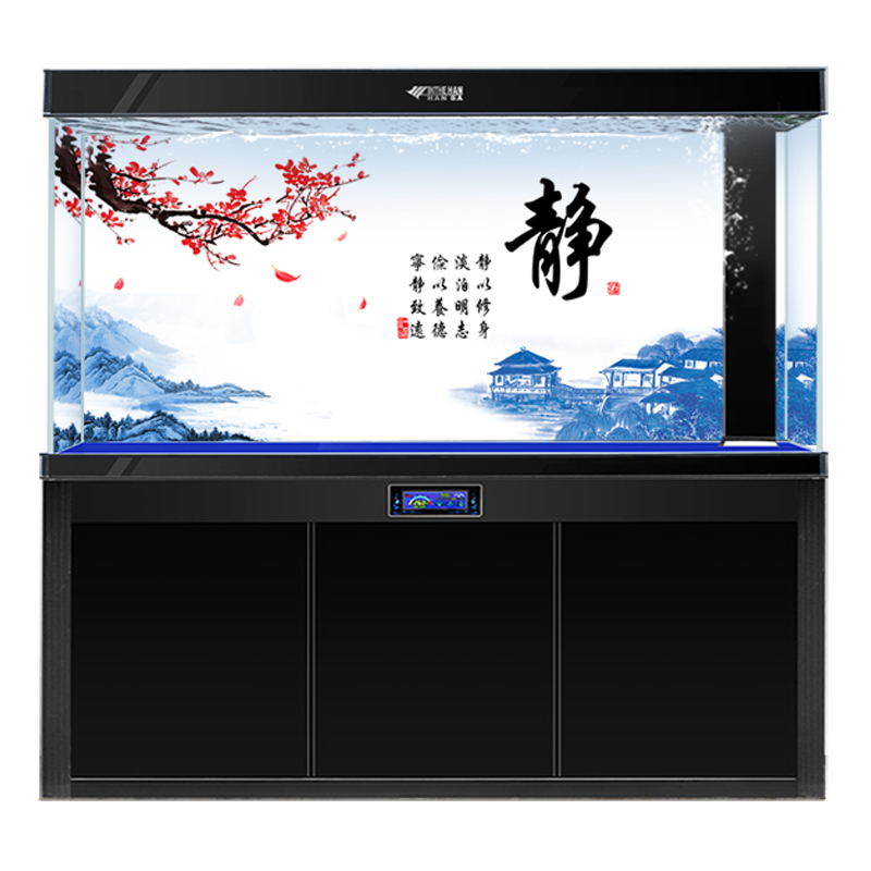 鱼缸背景纸画高清图定制做3d立体防水加厚外贴水族箱造景装饰图片