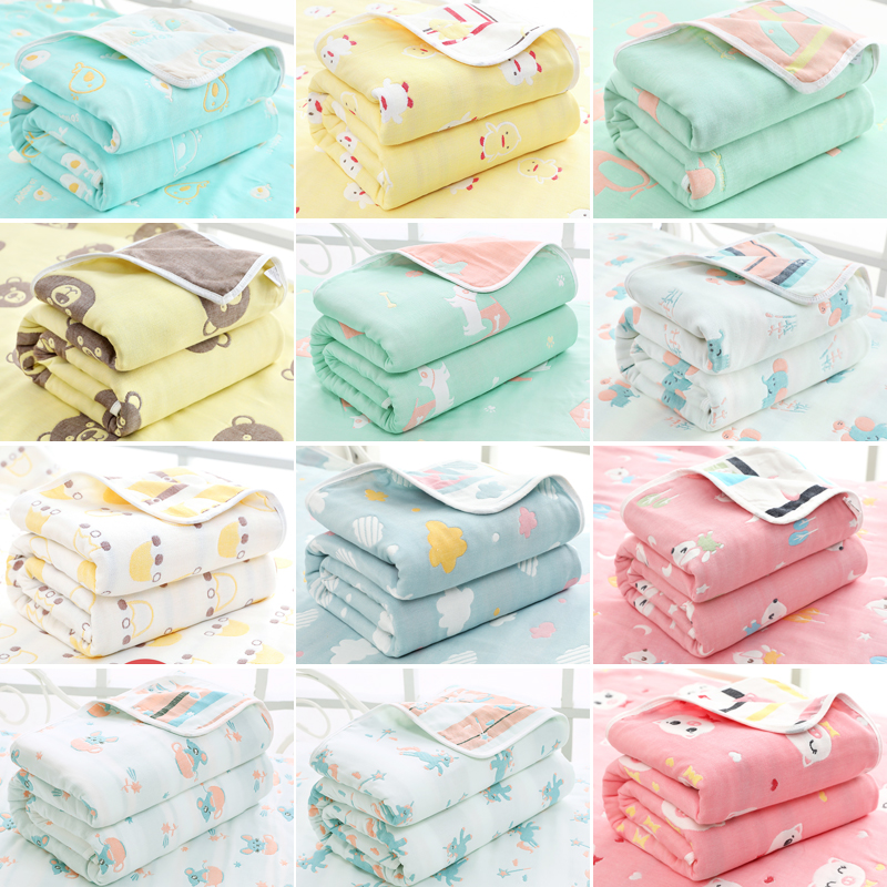 纯棉纱布婴儿盖毯新生儿毛毯宝宝儿童空调被小被子毯子盖被薄款