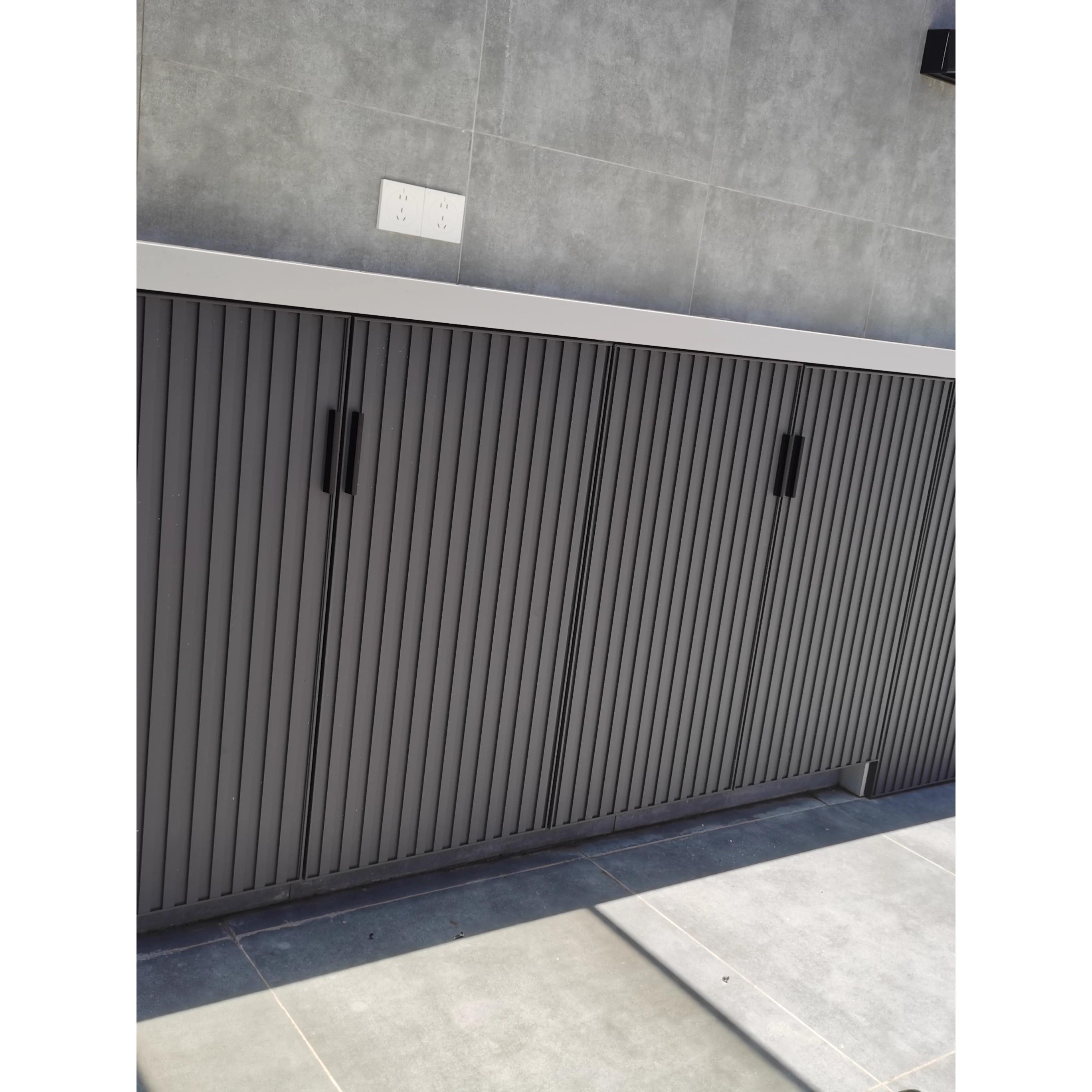 庭院铝合金柜门户外橱柜门室外防水金属格栅门百叶门铝艺定制定做