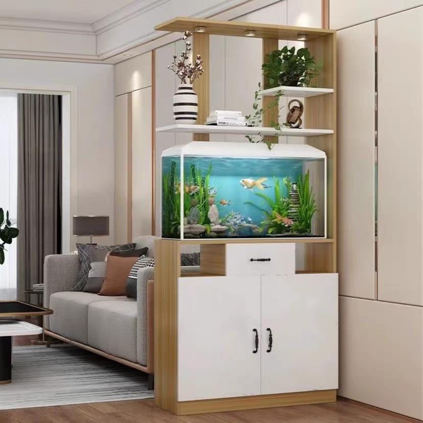 隔断柜家用客厅餐厅欧式简约现代入户玄关柜门厅柜屏风小型鱼缸柜