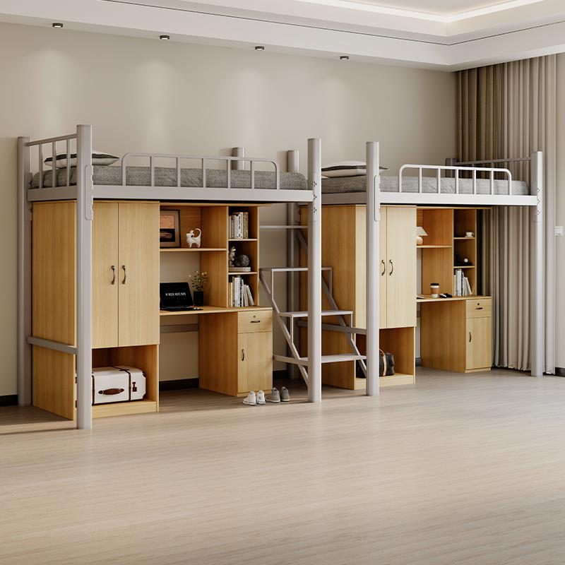 上床下桌组合学校宿舍床青年公寓床高架床员工寝室上床下柜单人床