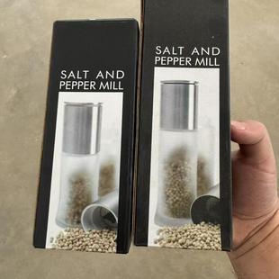 不锈钢胡椒研磨器手动家用厨房小型黑胡椒粒粉花椒碾碎器