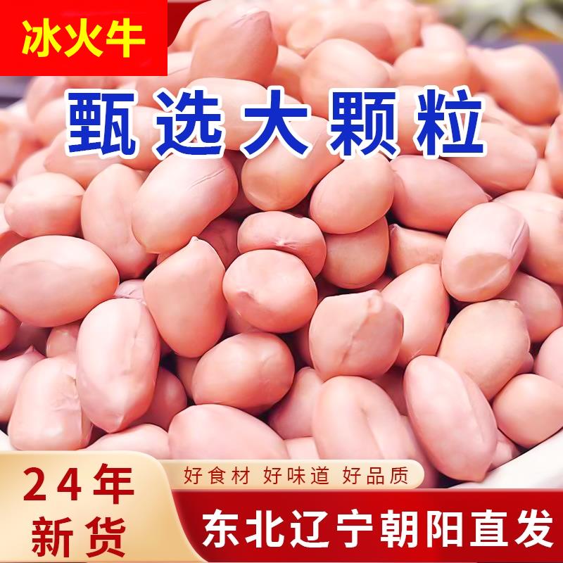 东北白沙花生米2024年新货农家自种新鲜去壳生粉红皮榨油花生仁粒