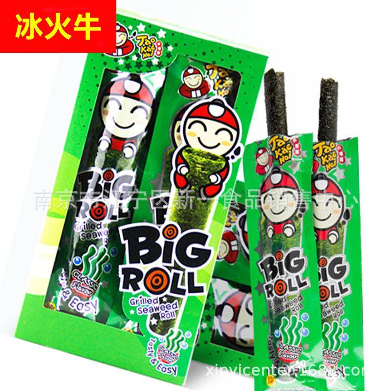 老板 小老板 老板仔 海苔卷 27g（9条）*12盒*1箱