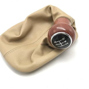 适配帕萨特B5新老款 领驭手动挡换挡套防尘套桃木色手球真皮防尘罩