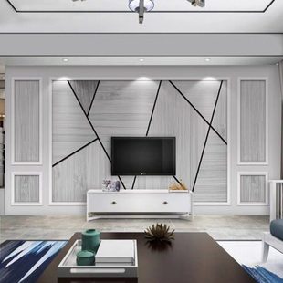 客厅北欧几何电视背景影视墙壁纸3d轻奢8d立体新款 大气墙纸壁布画