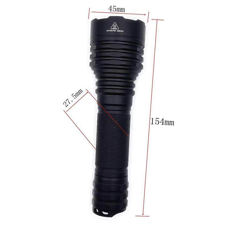 21700电池一体仓强光手电筒铝合金外壳套配件DIY维修组装光杯M45