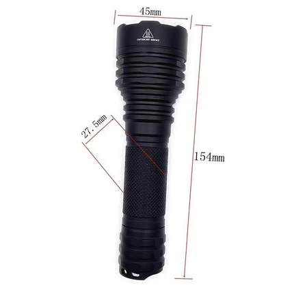 21700电池一体仓强光手电筒铝合金外壳套配件DIY维修组装光杯M45