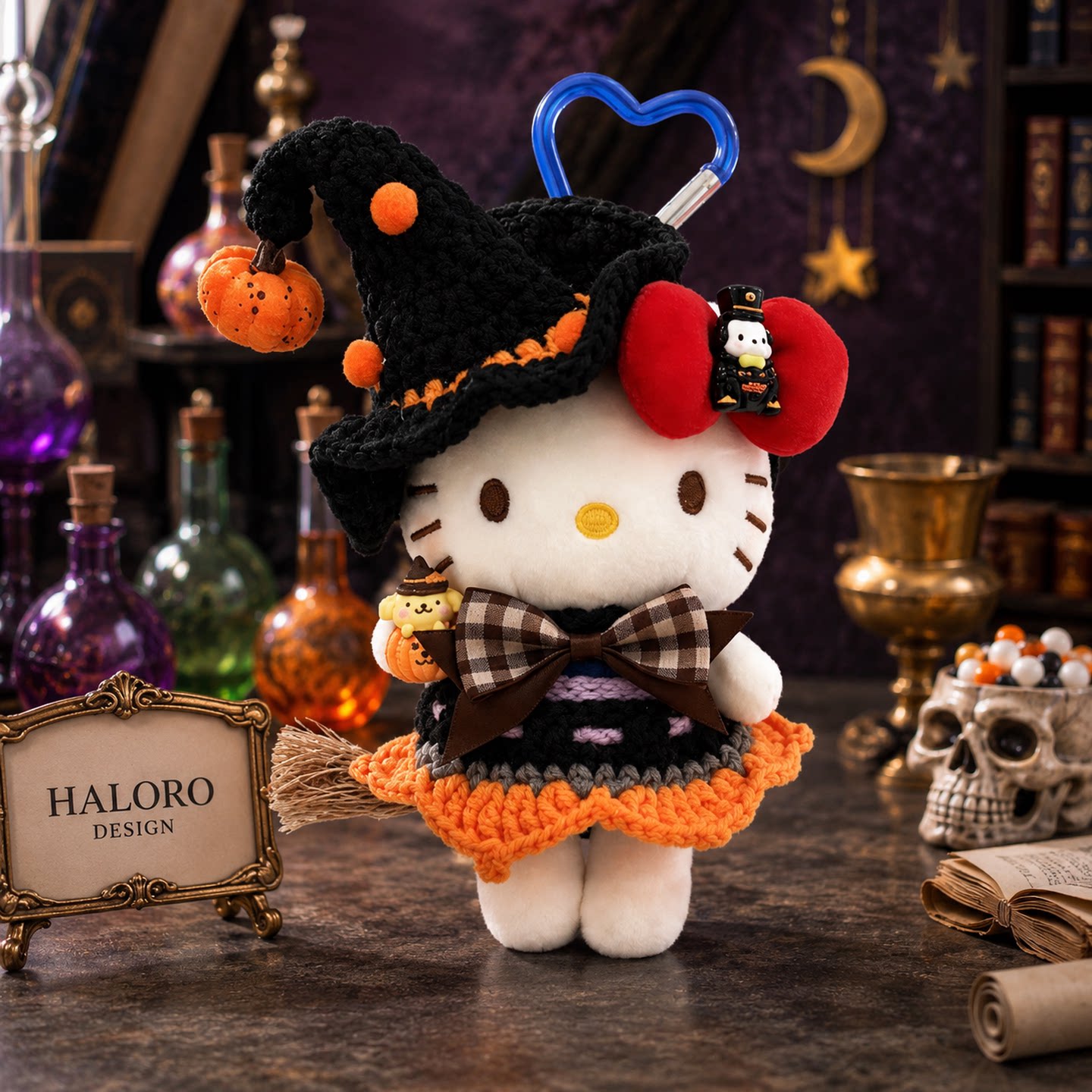 正版HelloKitty毛绒包挂件万圣节玩偶卡通公仔嘲玩包挂饰女生礼物
