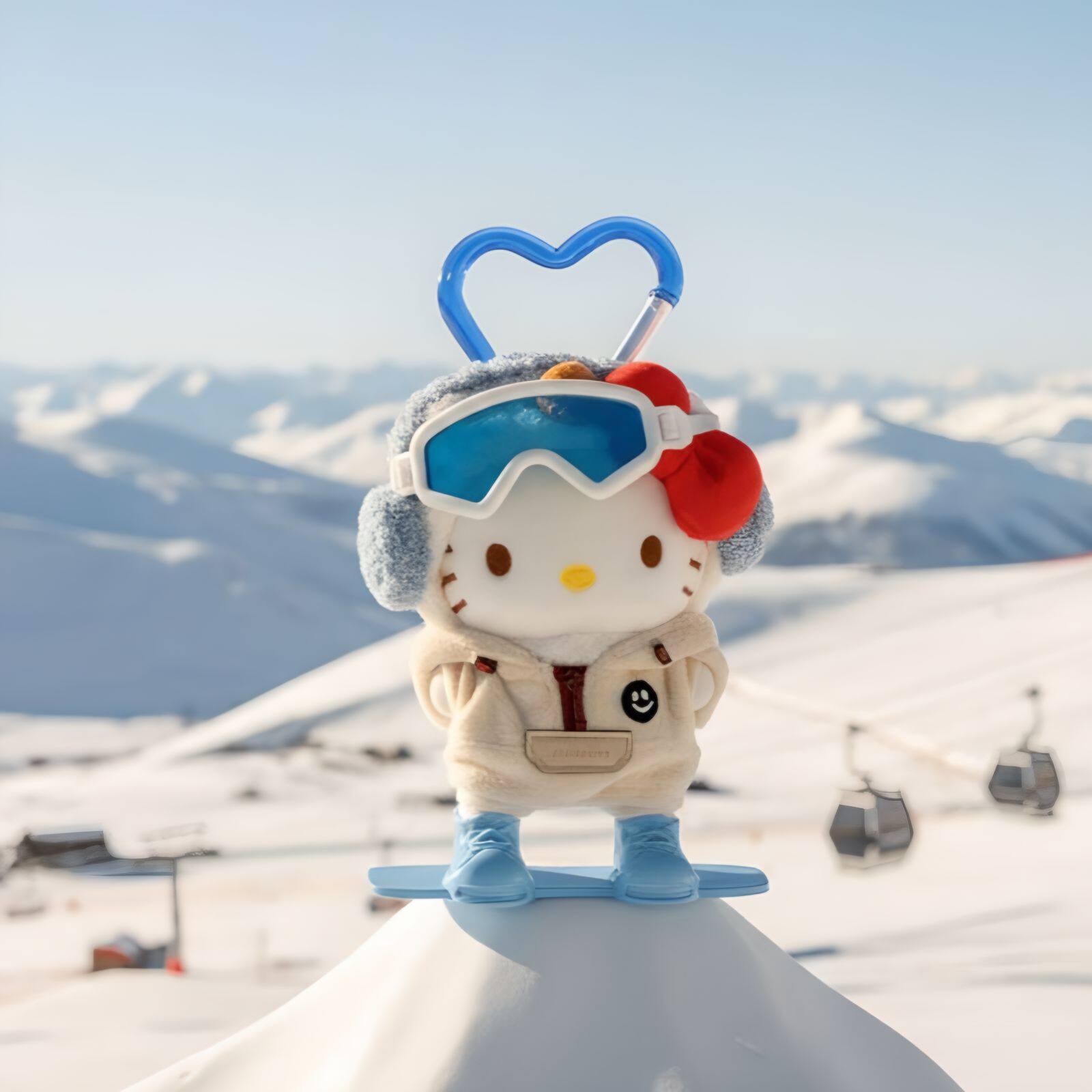 正版冬日KT凯蒂猫背包包挂件卡通可爱hellokitty钥匙扣毛绒玩偶女