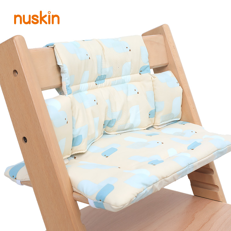 nuskin儿童餐椅坐垫成长椅防水靠垫高脚椅配件吃饭椅隔尿纯棉垫子