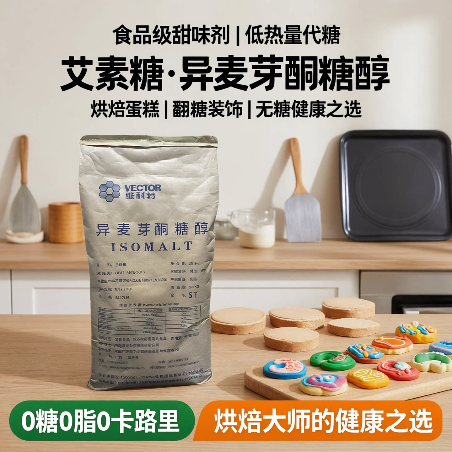 异麦芽酮糖醇食品级甜味剂艾素糖棒棒糖烘焙蛋糕翻糖低热量 包邮