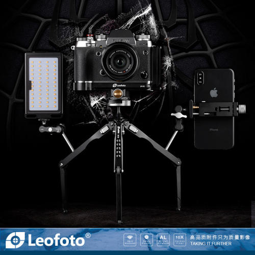 Leofoto徕图MT-03迷你多功能三脚架可携式桌面户外摄影拍摄蜘蛛