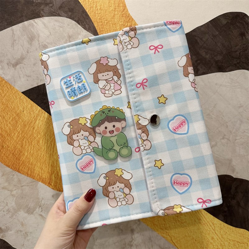 蛇宝宝孕妈产检资料册孕检a4a5可折叠收纳册活页布艺卡通档案册