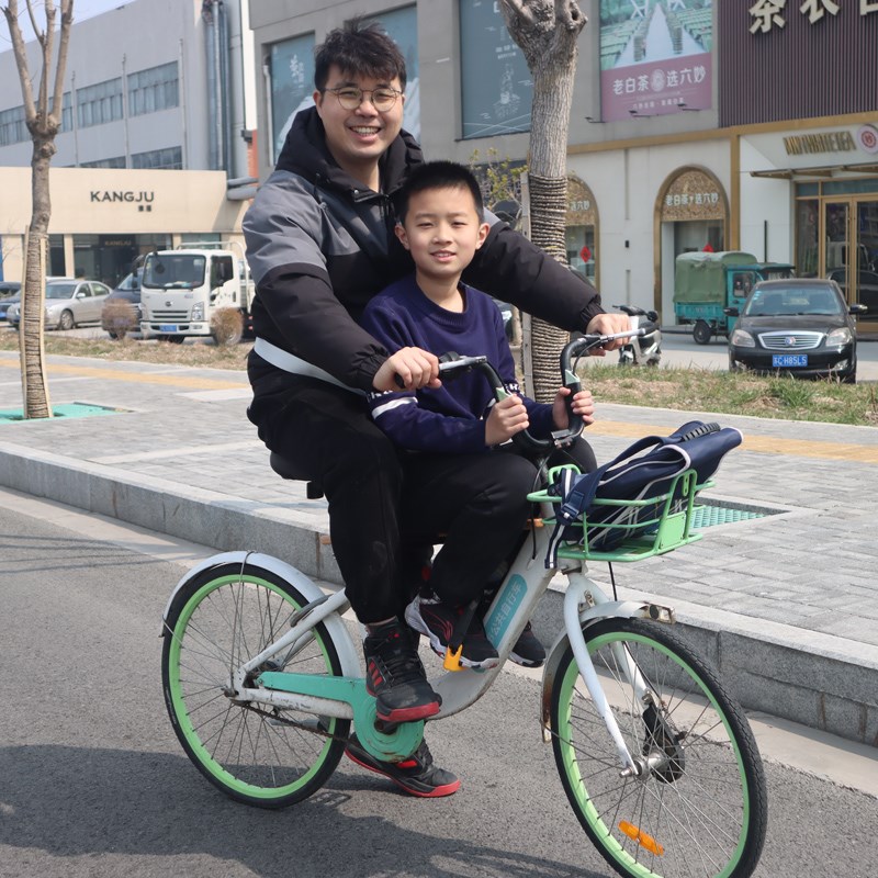 共享单车折叠儿童座椅免安装型实木宝宝座椅自行车前置安全儿童座