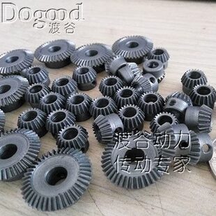 0.5模数20齿配40齿锥齿轮伞齿轮1：2传动90度咬合现货45号钢材料