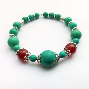 绿松石手链 原创绿松石手串 蓝松石手链 蓝松石手串 男女款