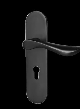 黑色卧室c门锁室内门锁具把手锁家用房间卫生间门锁通用型分体磁