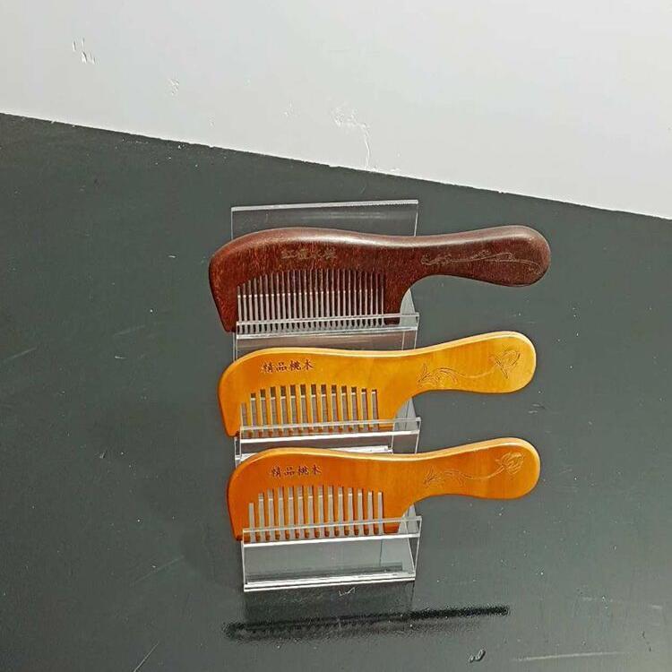 透明3456多层牛角楠木桃木梳子酒店一次性用品收纳展示摆放陈列架