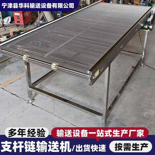 不锈钢支轴链输送机鸡蛋分拣河粉清洗输送带链条式支杆链传送机