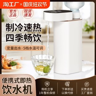 即热饮水机家用小型迷你桌面直饮旅行净水加W热热水机抽水 便携式