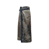 BQ250208 长半裙DB 鎏金引凤 彩金绣藏式