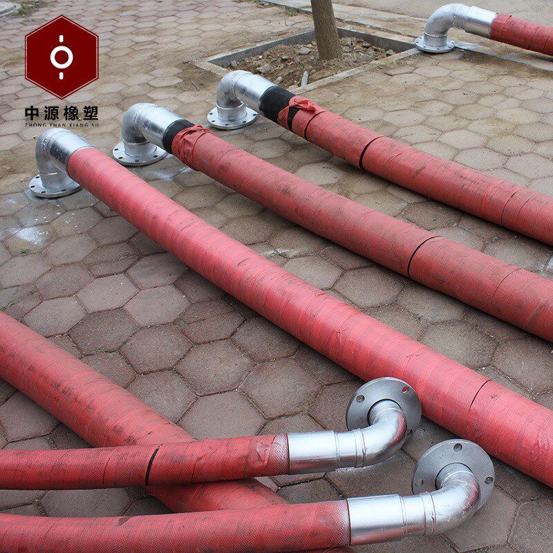 大口径胶管法兰接头泥浆管排水管钢丝编织胶管吸沙管高压液压胶管