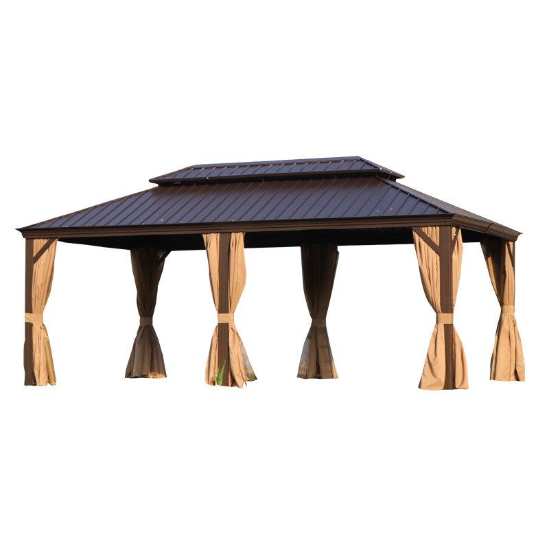 庭院遮阳棚雨篷户外花园别墅铝合金帐篷汽车篷大号卢森堡凉亭