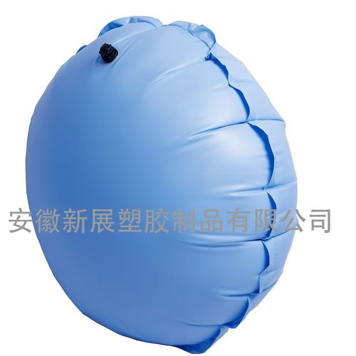 PVC充气游泳池防护枕冬季水池空气枕吹气耐寒枕头气囊