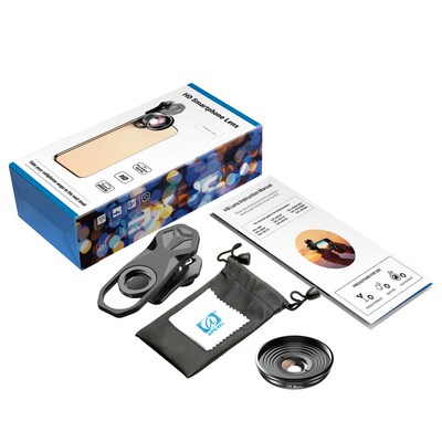 APEXEL二合一无畸变无暗角通用外置美睫美甲10倍微距星光手机镜头