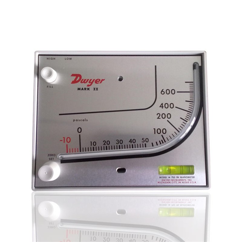 德威尔红油压差计方形差压表倾斜式测压装置人防微压计-10~600PA